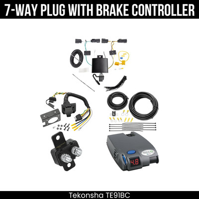 Tekonsha 7-Way Trailer Wiring Harness Kit + Brake Control For 2019 Ford Escape