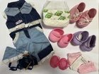 Vintage Cabbage Patch Denim 3pc Outfit 4 PR Shoes 3 PR Socks 2 Branded Diapers