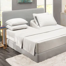 Clara Clark Flex Top King Sheets, 6 Piece Set - Hotel Luxury Sheets for Top Spli