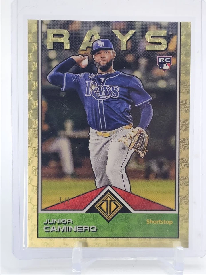 JUNIOR CAMINERO 2024 TOPPS CHROME TRANSCENDENT ROOKIE SUPERFRACTOR 1/1 Q5332