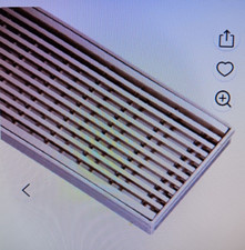 Signature Hardware Brushed Stainless Steel 18" Rectangular Shower Drain