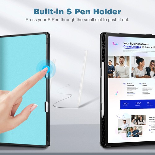 Case for Samsung Galaxy Tab S10+/Tab S9+/Tab S9 FE+ Multi-Angle Stand Cover - Picture 3 of 13