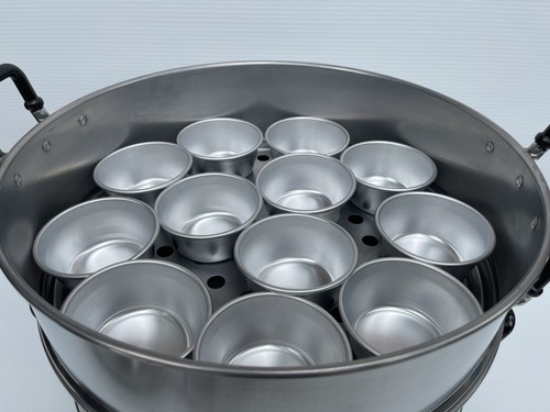 Thai Traditional Crocodile Brand Aluminum Cup of Steam Rice Dessert Food 10cmX12 - Picture 10 of 12