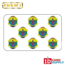 QTY: 5 | Official Seal ID Card Hologram Overlay with Adhesive Back