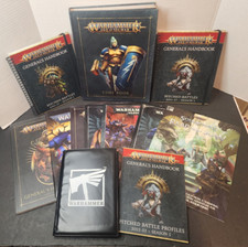 WARHAMMER 40K LOT: AGE OF SIGMAR, GENERAL'S HANDBOOK, SPACE MARINES 12 ITEM LOT