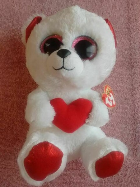 Ty Beanie Boos Boo's Cuddly Bear Valentines 2015 Ready Ship 9