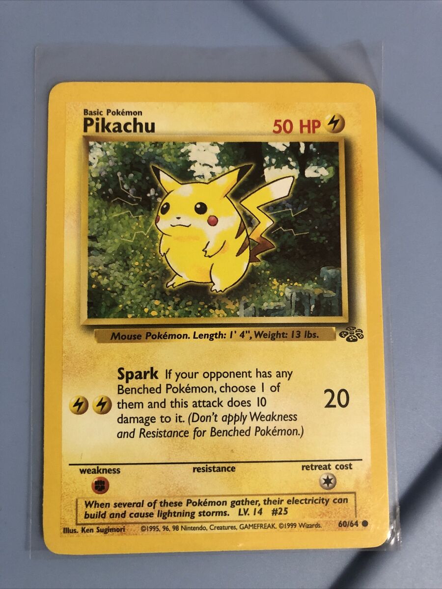 Pokemon Card VERY RARE, Pikachu Spark Basic Pokemon 50 HP, LV14