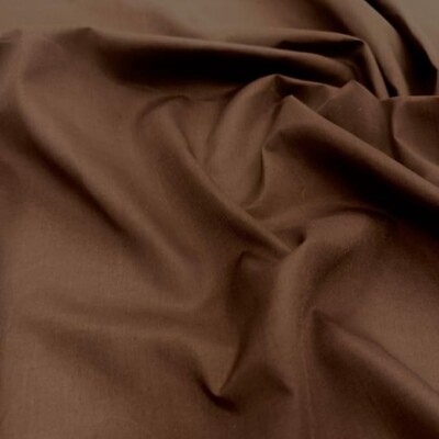 Brown Broadcloth Poly Cotton Fabric by The Yard