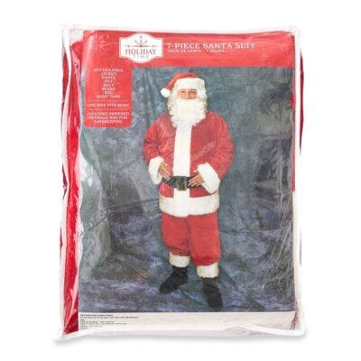 Holiday Time 7-Piece Santa Suit, One Size Fits Most | eBay
