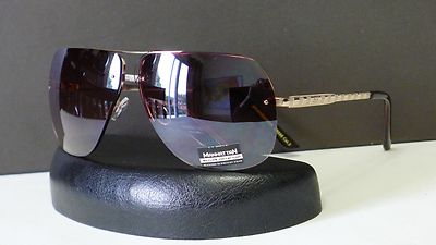 Manhattan Mens Metal Semi Rimless Retro Classic 80s Aviator Sunglasses +Soft Bag
