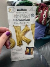 Anagram Letter "K" Gold Minishape 16" Foil Balloon New 