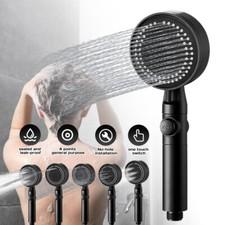 High Pressure Shower Head RV On Off Switch Camper Water Saving with 8Modes Spray