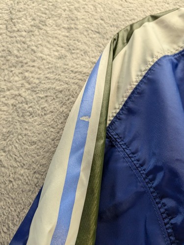 NIKE Spell Out Swoosh Striped Sleeves Pullover Rain Jacket -Youth Small- VTG 90s - Picture 10 of 12