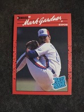 1990 Donruss Mark Gardner #40 Montreal Expos Baseball Card Rated Rookie . rookie card picture