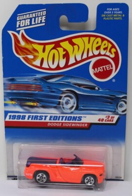Hotwheels Lange Karte 1998 First Editions DODGE SIDEWINDER