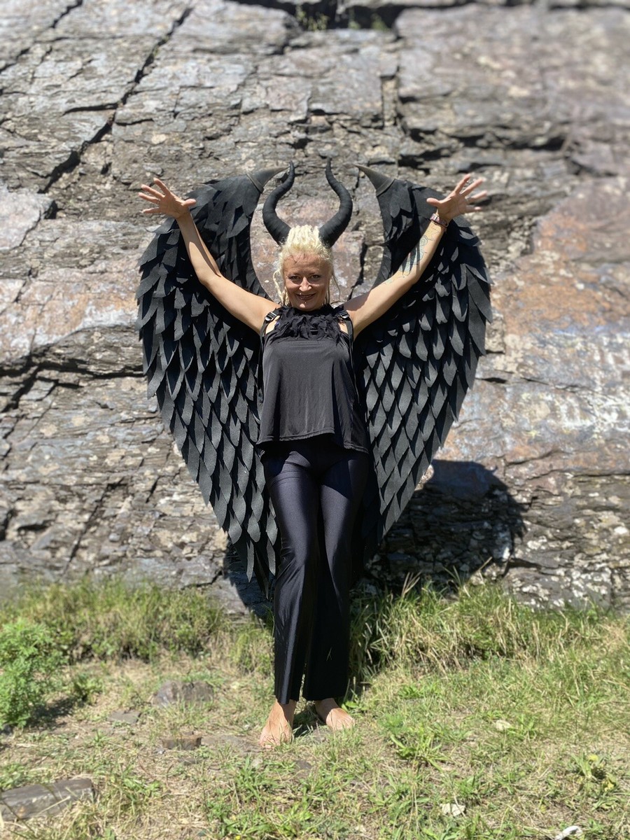 Black Wings, Black Angel Wings, Halloween Wings, Maleficent Wings