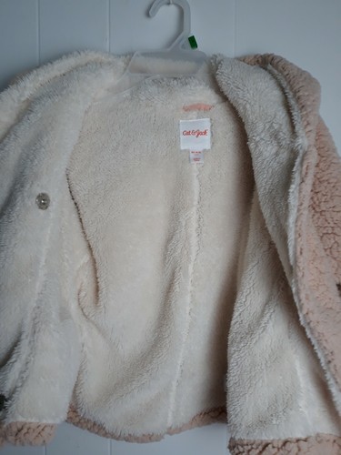 Cat & Jack~ Girl's Size XS (4/5) ~ Snap Closure ~ Tan Hoodie/Jacket - Picture 7 of 10