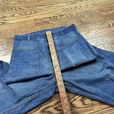 Vintage US Navy USN Sailor WWII Denim Dungarees Trouser Vintage US Navy USN Sailor WWII Denim Dungarees Trouser