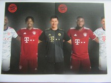 Lewandowski karta z autografem Bayern koszulka zagraniczna z Richards + Upa 2 AK 2021-22