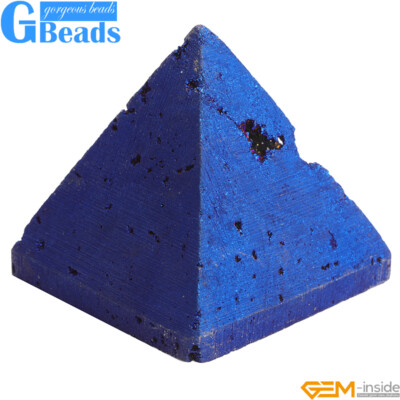 Tetrahedron Pyramid Shape Natural Stone Assorted Color Lava Rock Chakras Sphere 