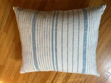 John Robshaw Blue and White Extra Large ,36"x30" Floor Pillow.100% Cotton.