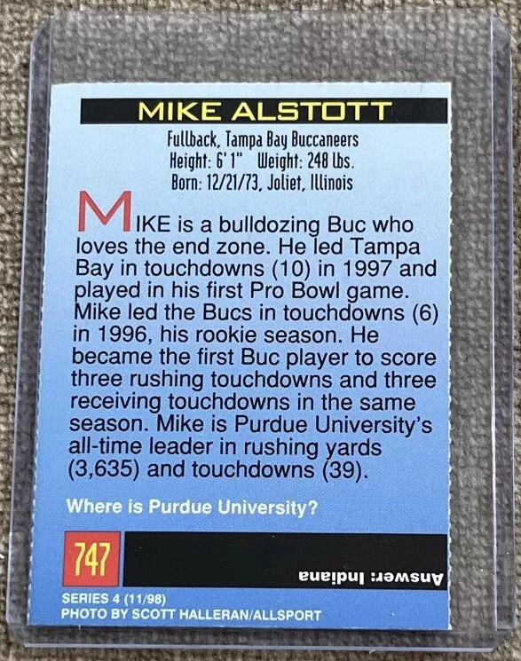 Mike Alstott Tampa Bay Bucs #747 NFL Sports Illustrated for Kids SI For Kids - Image 2 of 2