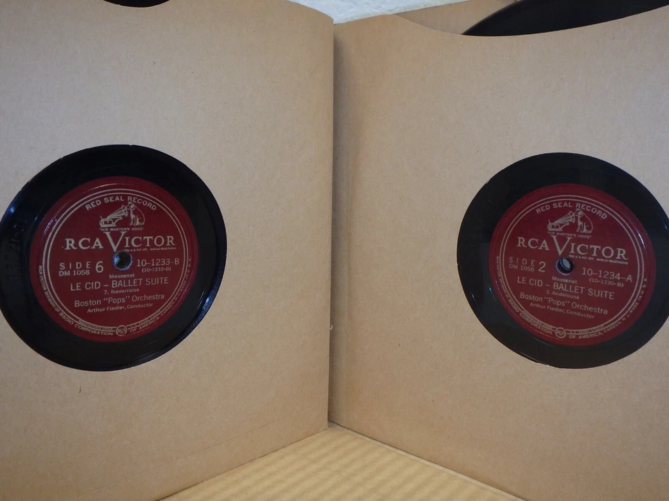 1946 MASSENET El Cid Ballet Suite FIEDLER 10"/78 3x Book-Set RCA/Victor DM-1058 Foto 4 de 4