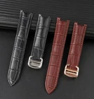 Leather Watch Strap for Cartier Pasha Concave 18-10mm 20-12mm 21-15mm Blue