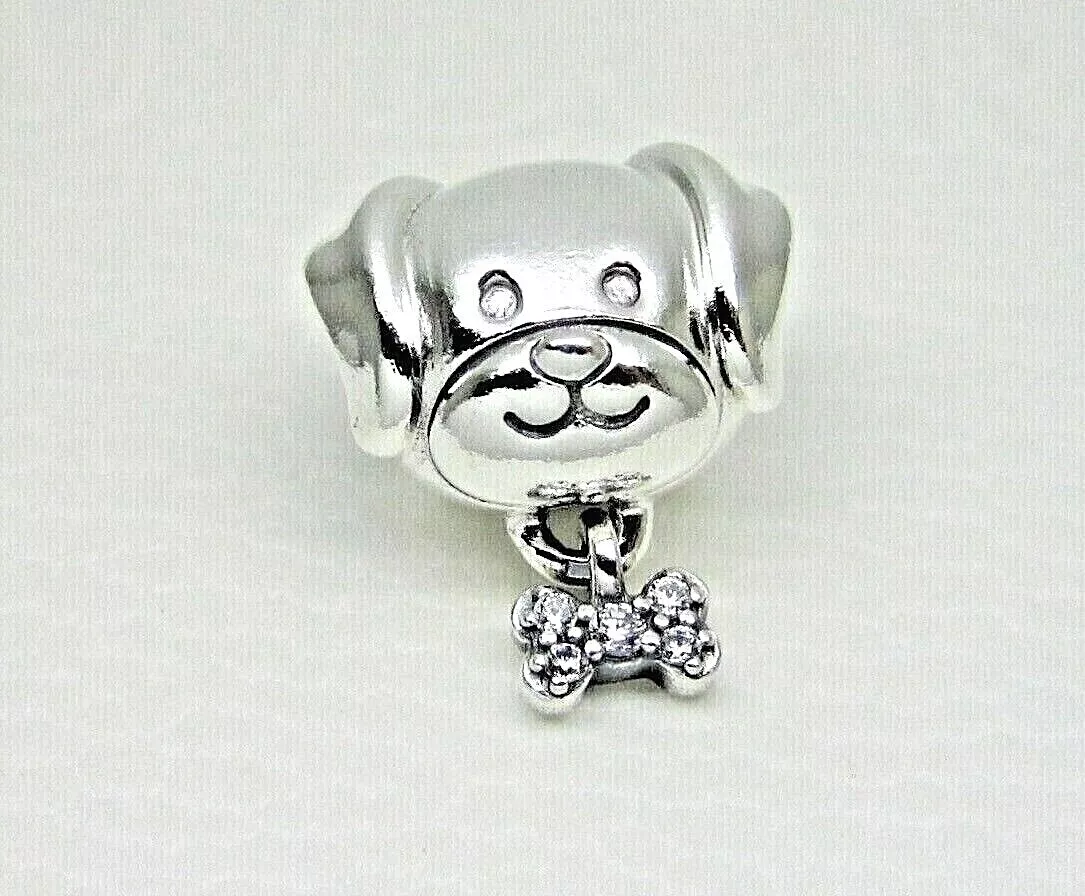 Authentic Pandora 792254C01 Pet Dog Bone Charm