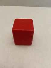 Fisher Price Replacement Block for Shape Sorter Red Square Vintage 1977