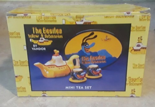 NIB VTG 2000 THE BEATLES YELLOW SUBMARINE 5-PC MINI HANDMADE CHINA TEA SET! - Picture 10 of 12