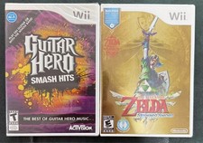 New, Sealed Wii Games - Legend of Zelda Skyward Sword and Guitar Hero Smash Hits