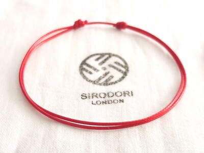 1 x Handgefertigte Kabbala rote Schnur verstellbar Armband/Fußkettchen GLÜCKSSCHUTZ