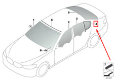 Porte arrière et accessoires BMW 550