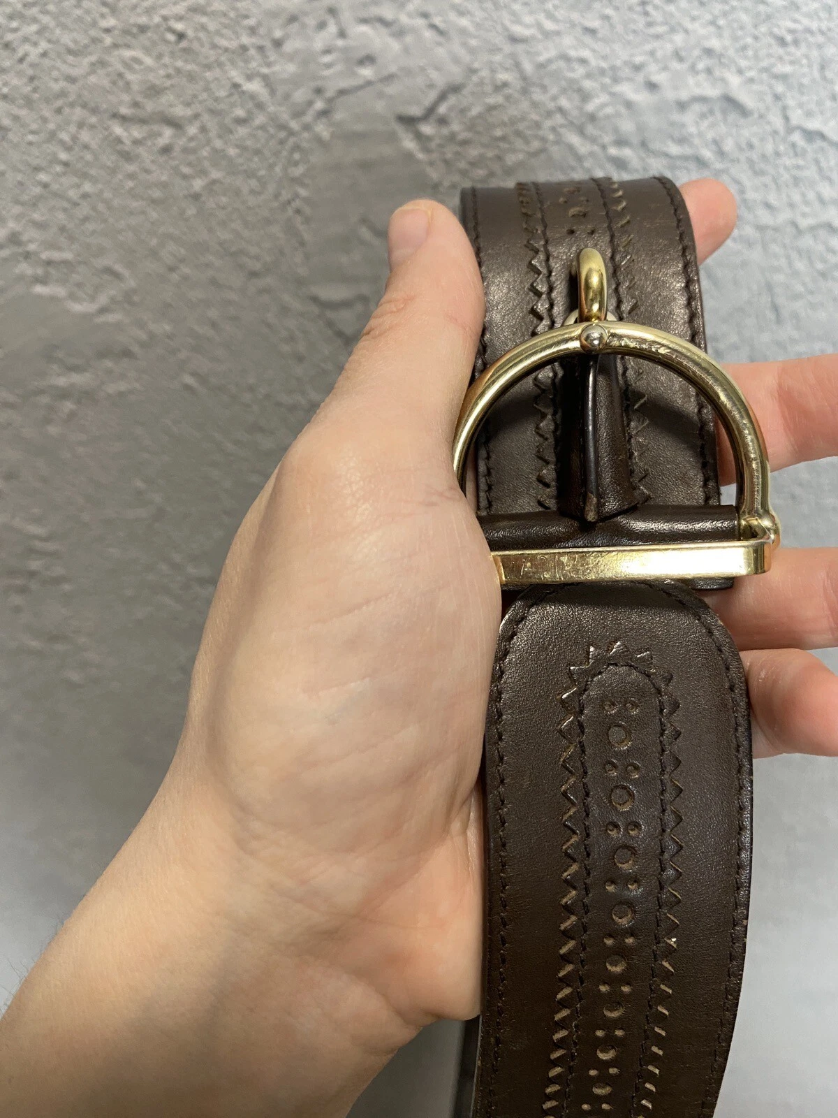 Ceinture femme en cuir Gucci marron taille 85 297019