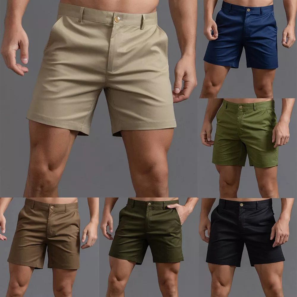 Men's Stretch Golf Shorts Slim Fit Lightweight Quick Dry Flat Front Dress  Shorts