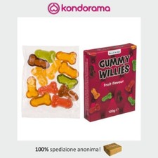 Caramelline caramelle gommose colorate alla frutta a forma di pisello pene 100 g