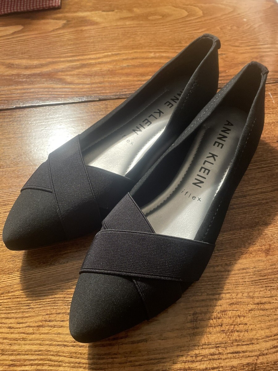 anne klein black dress shoes Anne Klein Womens Black Leather Slip On