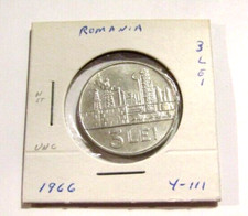 Romania 1966 3 Lei unc Coin