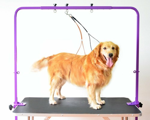 Adjustable overhead pet grooming arm with clamps and harness - For dog grooming - Picture 3 of 7