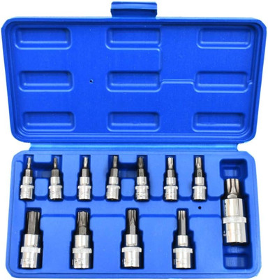 12PC 6Pt Star Lobe Torx Star plus Bit Socket Set