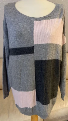 Your Sixth Sense Intemporel Beau Femmes Cachemire Fin Pull Tricoté Gr Gris XL - Photo 1/4
