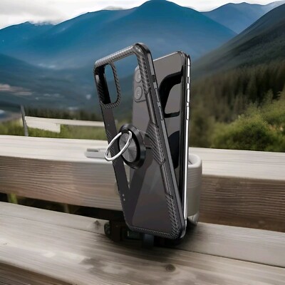 iPhone 11 Pro Max Case with Ring Holder Black