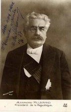 12th PRESIDENT OF FRANCE Alexandre Millerand autograph, signed vintage photo