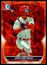 2023 Bowman Chrome Draft Sapphire Orange Refractors #BDC115 Jonathan Mejia/25