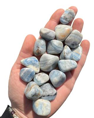 Blue Scheelite Tumbled Stone, Natural Sheelite Stone from Turkey