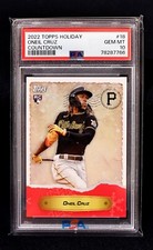 2022 Topps Holiday Countdown Oneil Cruz (RC) Rookie #18 - PSA 10 - GEM MINT