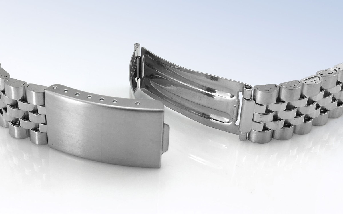 Bracelet Montre Style Jubilee En Acier Inox - Largeur 18mm, Fermoir Déployant, Couleur Argent - Neuf