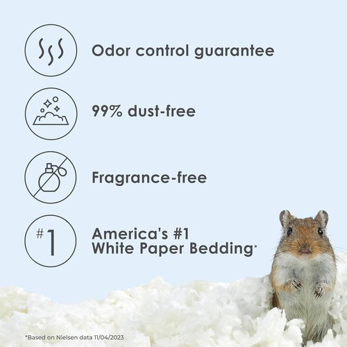 Kaytee Clean & Cozy White Paper Bedding, Made for Small Animals, 49.2 Liters - Picture 7 of 10