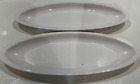 Two George Foreman Grill Grease Drip Trays Catcher Replacement 9.25" Oval White
